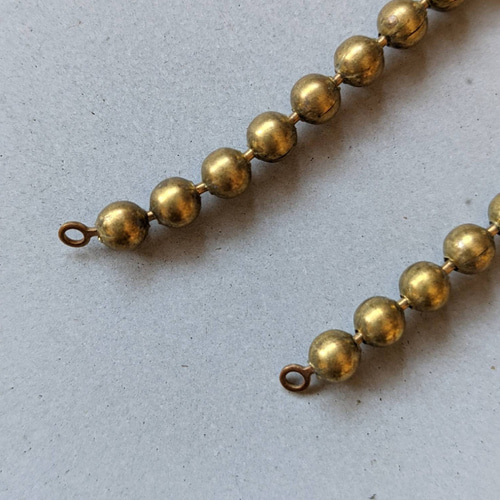 45cm ヴィンテージ 真鍮ボールチェーン 金具・チェーン Mee 通販