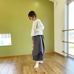 （Hjärta） 綿ウールバフクロス　HAORI short   light brown   遠州織物 10枚目の画像