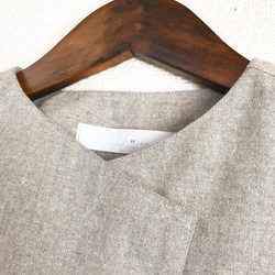 （Hjärta） 綿ウールバフクロス　HAORI short   light brown   遠州織物 4枚目の画像