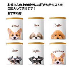 【 ボーダーコリー 毛色2色】キャニスター　保存容器　お家用　プレゼント　犬　ペット　うちの子　犬グッズ 5枚目の画像