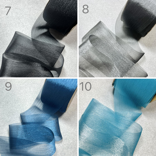 長1M／幅60mm 〉リボン オーガンジー ボイル ラメ糸 ワインレッド  