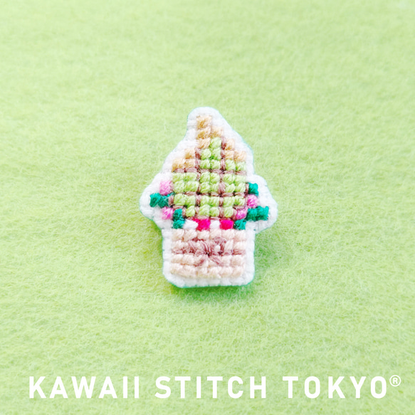 門松【ブローチ】バッチ バッジ 正月 お正月 日本 JAPAN 刺繍 かわいい