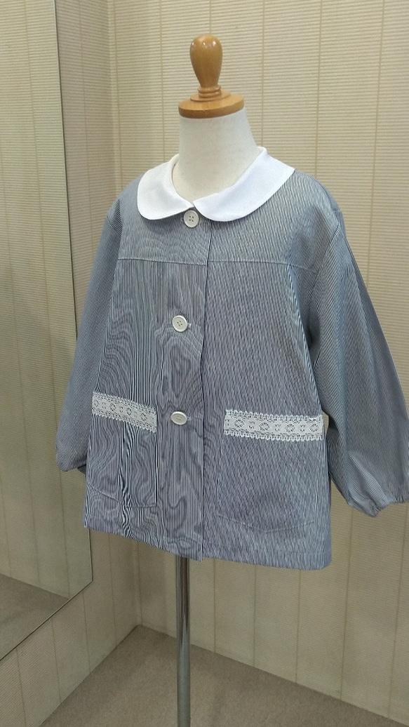 kusuguru スモック 幼稚園 保育園 長袖 女の子 ポケット付