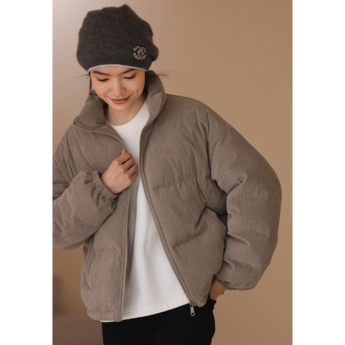 コーデュロイダウンジャケット ショートジャケット ダウン