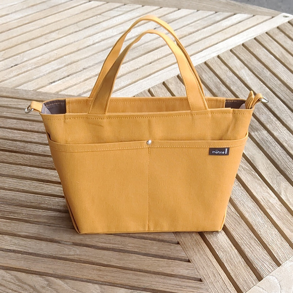 ファスナー楕円トートバック　キーリング付き　新作tambourine トートバッグS tambourine | mina perhonen/ミナ