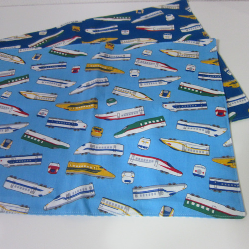 園児☆2枚セット、ランチョンマット☆新幹線 その他入園グッズ