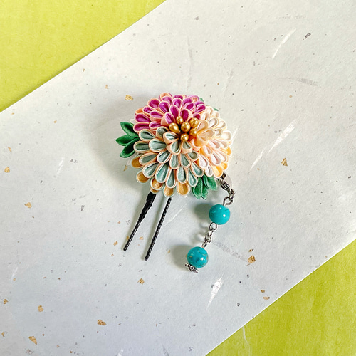 j様ご依頼品 名花(三色) つまみ細工髪飾り ヘアピン ことゆり 通販  