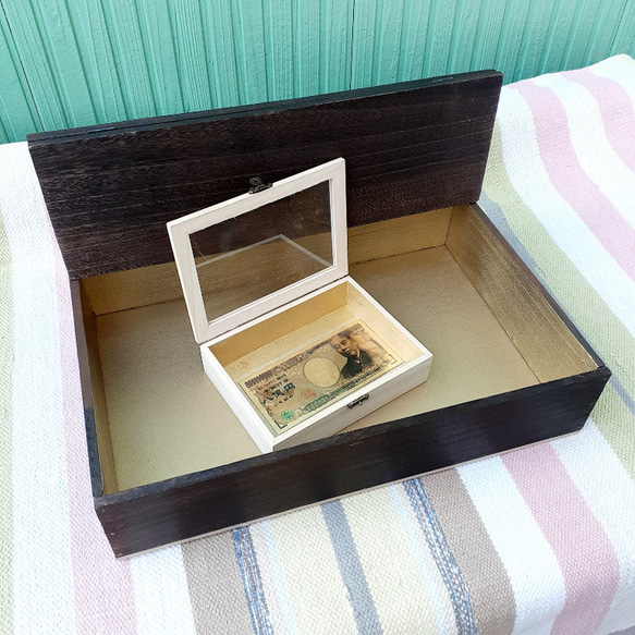 保管用 木箱 コレクションケース 送料込】☆お宝 宝くじ ロト 収納保管 木箱 ケース (タイプC) その他
