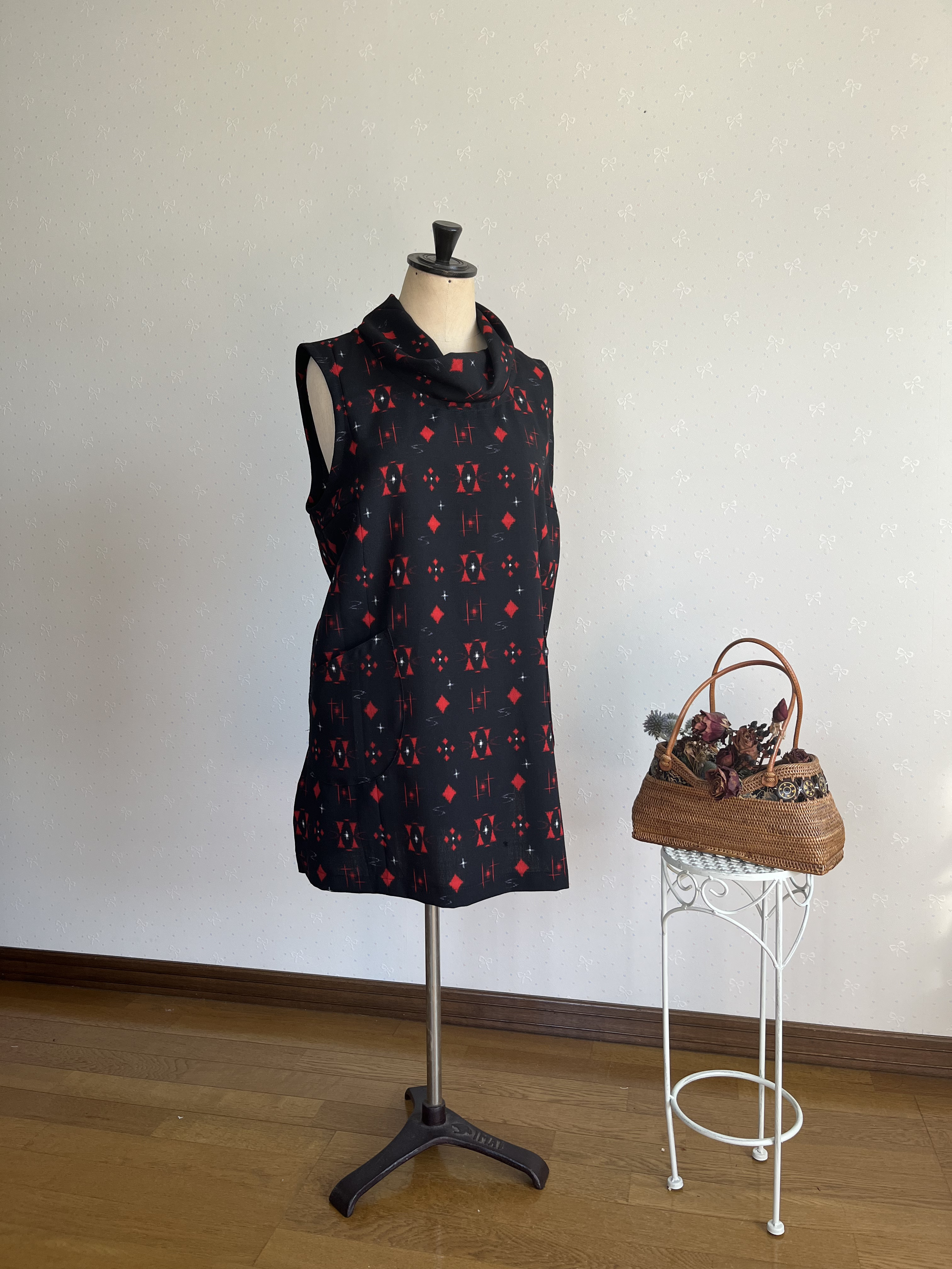 ウールの着物より　オフタートルチュニック