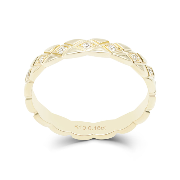 ふくれ織りダイヤ型リング R1128（4週間発送） 4枚目の画像