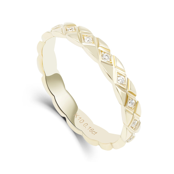 ふくれ織りダイヤ型リング R1128（4週間発送） 2枚目の画像