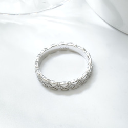 ふくれ織りダイヤ型リング R1128（4週間発送） 8枚目の画像