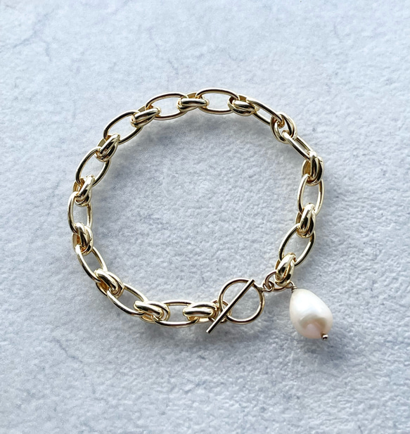 ラベンダーカラーオパールのブレスレット☆ギラギラ14kgf 14kgf