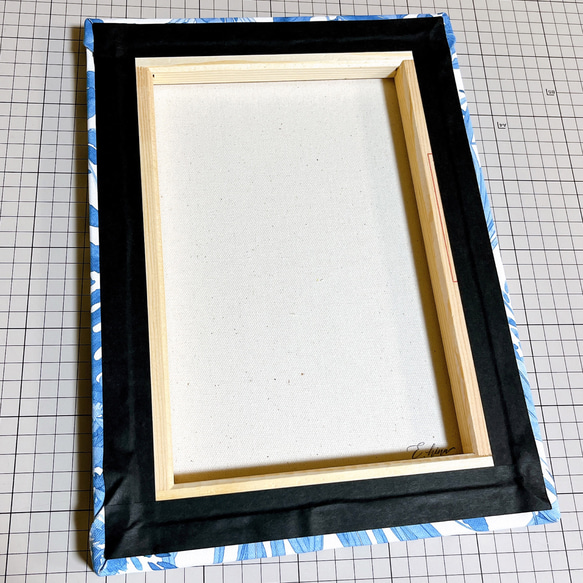 インテリアポスター【 ブルー08 】北欧アートでお部屋の模様替え 水彩 青 ゴールド 抽象画 アブストラクト 12枚目の画像