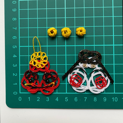 水引パーツ 節分「赤鬼とお多福」 お豆付き #節分 #鬼 #赤鬼 #お多福