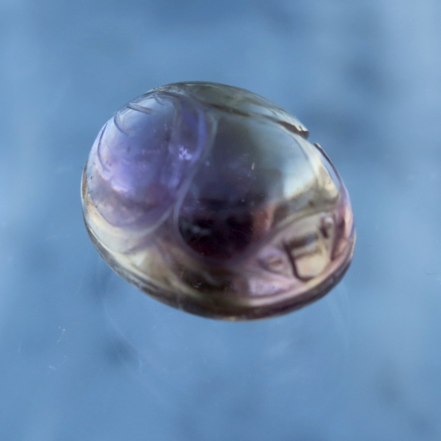 天然石【アメトリン】スカラベ カービング/彫刻 ルース b 20×15mm