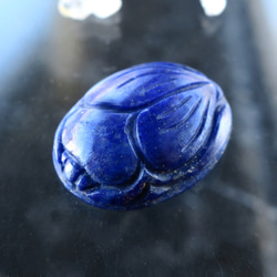 天然石【ラピスラズリ】スカラベ カービング/彫刻 ルース 21×16mm