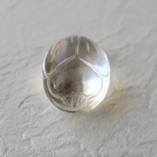 天然石【クォーツ・水晶】スカラベ カービング/彫刻 ルース 17×13mm