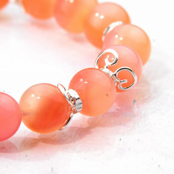 【Orange gradient agate】SV9999 Pure Silver 日本的純銀工藝手鐲 第10張的照片