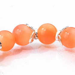 【Orange gradient agate】SV9999 Pure Silver 日本的純銀工藝手鐲 第9張的照片