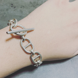 silver950 anchor chain bracelet 7枚目の画像