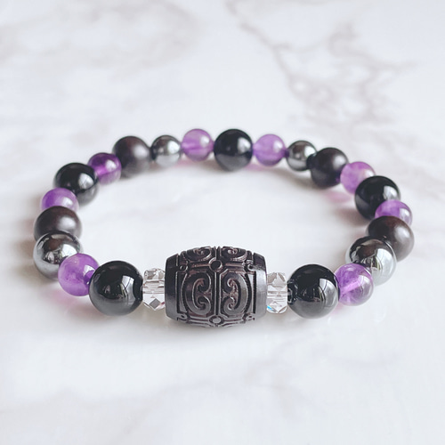 癒し効果◎悪い気を寄せ付けず強力に持ち主を守る 黒檀・マニ車