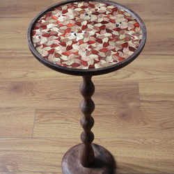 手作りの無垢材寄木細工サイド テーブル コーヒー テーブル 2枚目の画像