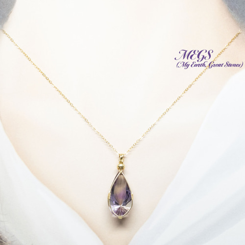 アメトリンのペンダントトップ✨ワイヤーアクセサリー✨天然石