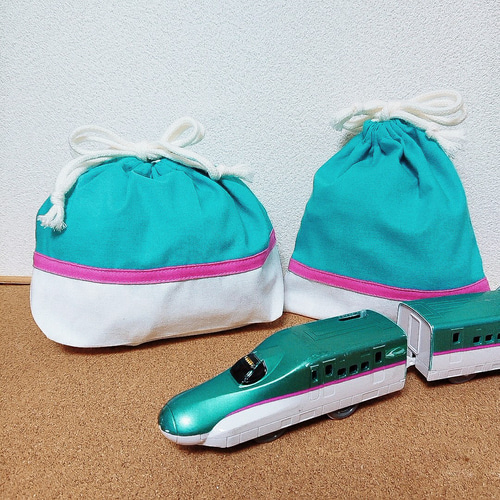 E5系新幹線はやぶさ☆モチーフ巾着セット 巾着袋 NiKO.SMiLE. 通販