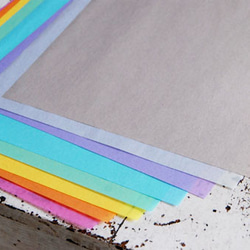 カラー薄葉紙 （薄い色）　小　８色セット　各５枚　薄紙 1枚目の画像