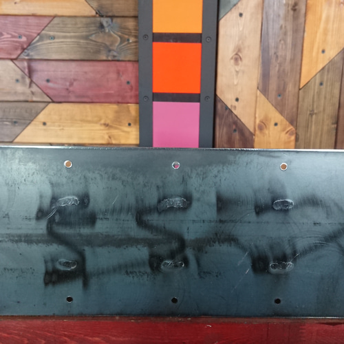 マットブラックでアイアンな極太鉄脚♪ 50×400×650mm ∑型 2脚ver  