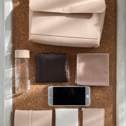 【受注制作】ショルダーバッグS（Aタイプ）　スマホポケット付き　手縫い　日本製レザー　お散歩ショルダー 8枚目の画像