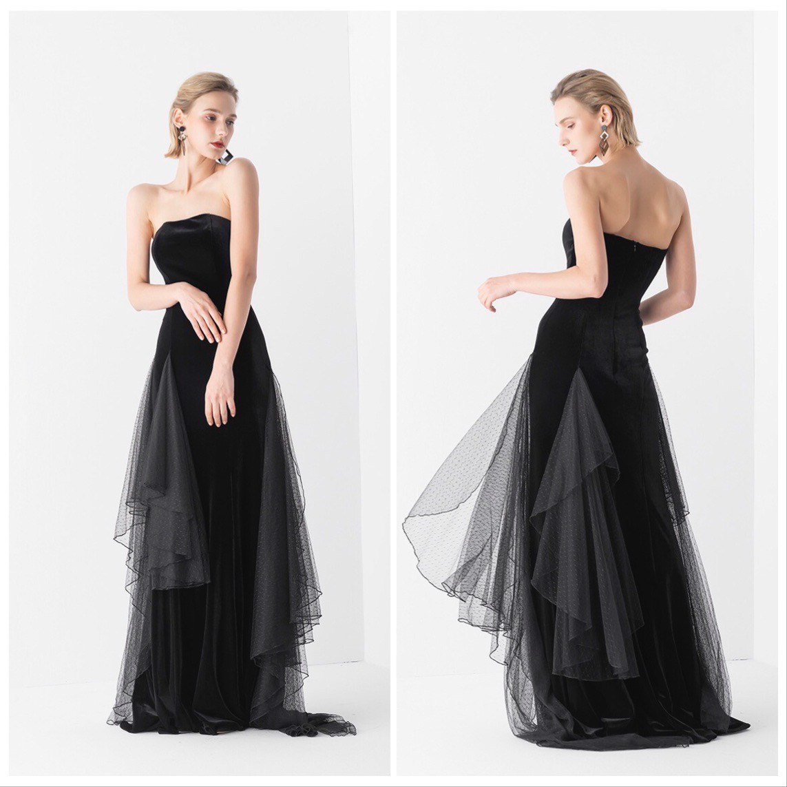 チューブトップカラードレス✨パーティードレス　ウェディング　前撮り cd1298_5.jpg