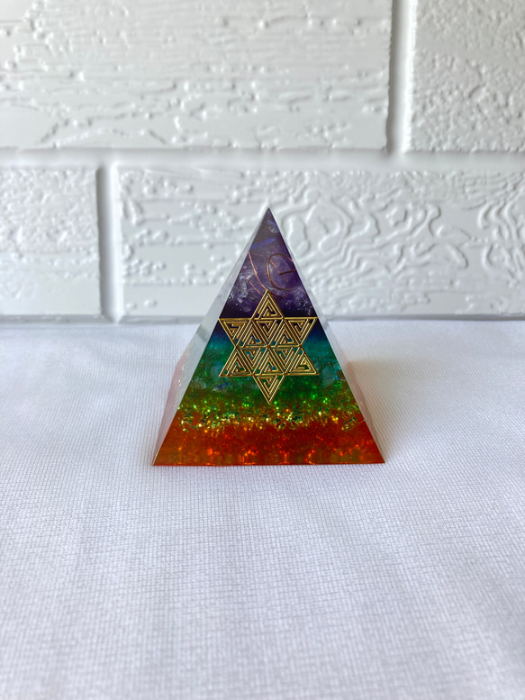 オルゴナイト 六芒星 虹色 6㎝ その他インテリア雑貨 しあわせ家 陽子