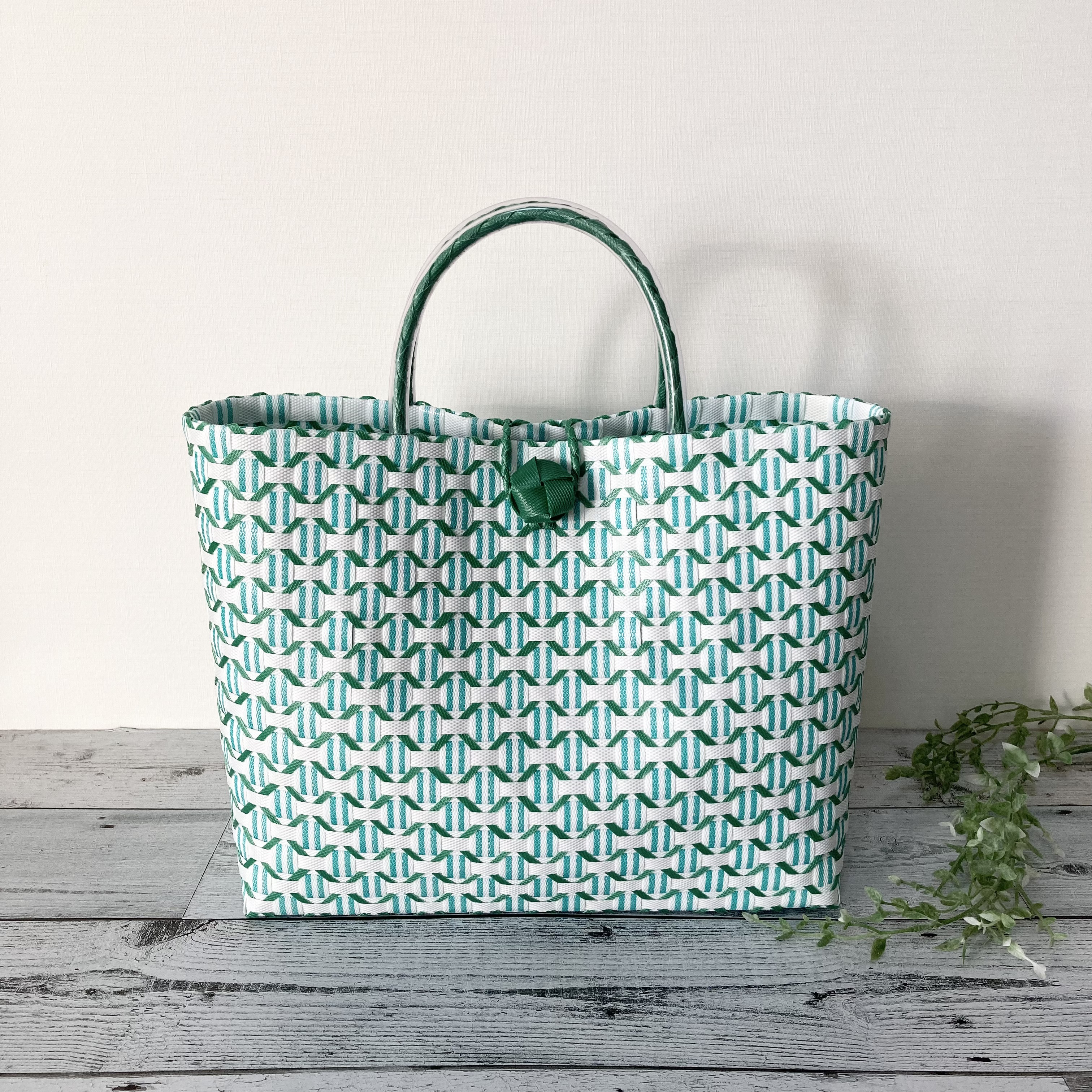 【最終値下げ】フェイラー　プラ カゴバック　BAG L ペールグリーン 最終値下げ】フェイラー プラ カゴバック BAG L ペールグリーン