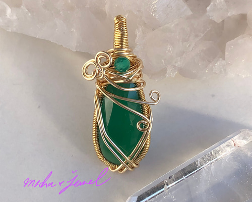 ✨大粒グリーンオニキス✨ペンダントトップ✨ ペンダントトップ mocha