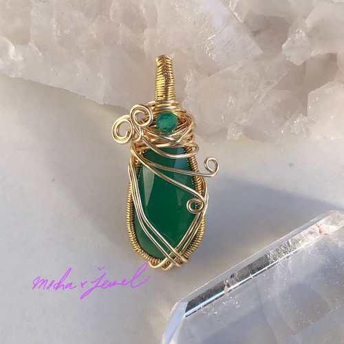 ✨大粒グリーンオニキス✨ペンダントトップ✨ ペンダントトップ mocha