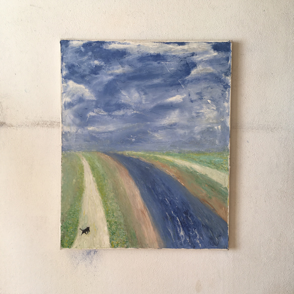 お散歩」 現代アート 絵画 原画 油絵 抽象画 風景画 インテリア 絵画