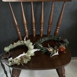 ドライフラワー ヘクソカズラと山芋の花殻の長いスワッグ ドライ