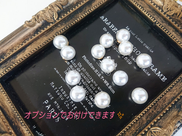 メタルフラワー×花びらチャームのブライダル2wayピアス/2wayイヤリング※アレルギー対応可(サージカルステンレス) 6枚目の画像