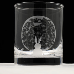 ロックグラス・グラス 月うさぎの伝説 満月とうさぎ グラス enSo-glass