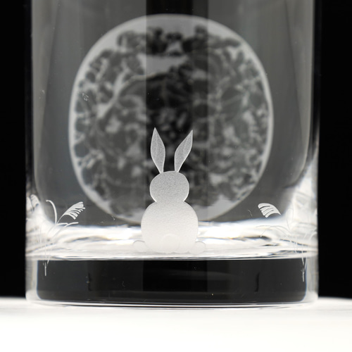 ロックグラス・グラス 月うさぎの伝説2 満月とうさぎ グラス enSo