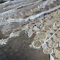 NEW ◆ 50g入り ◆ レースの端切れ福袋 ◆ lace-No,148 / ホワイト系 1枚目の画像