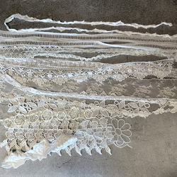 NEW ◆ 50g入り ◆ レースの端切れ福袋 ◆ lace-No,148 / ホワイト系 2枚目の画像