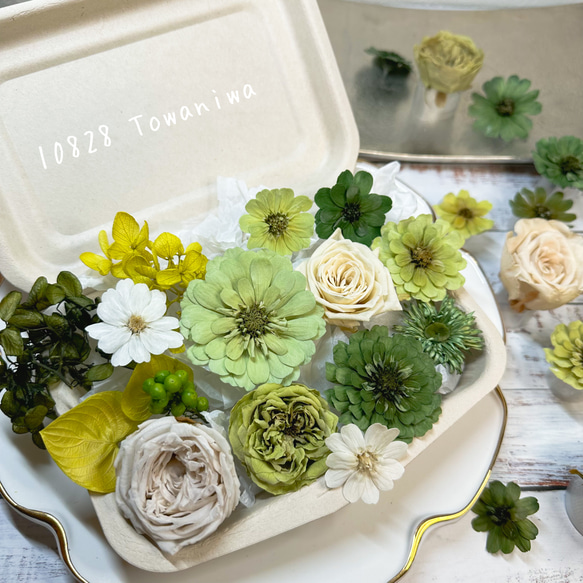 送料無料]プリザの花箱✿Grass Green 花材セット 詰め合わせ