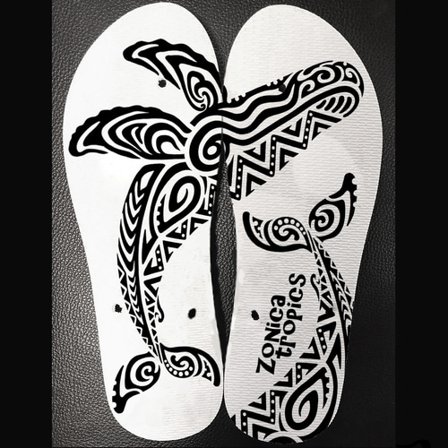 島ぞうりアート【Humpback whale】ザトウクジラ 名入れオプション有り  