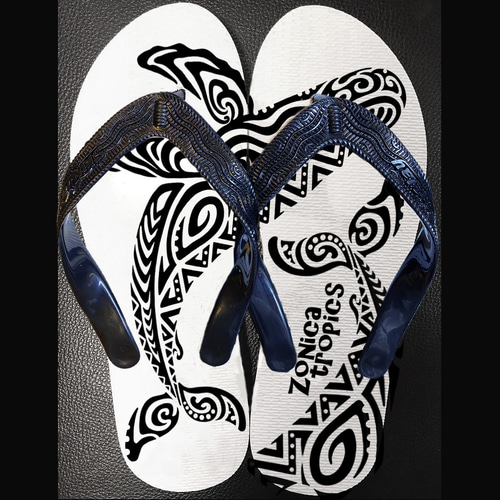 島ぞうりアート【Humpback whale】ザトウクジラ 名入れオプション有り