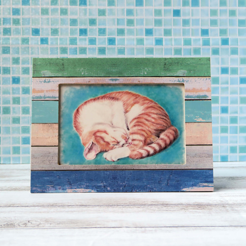 ポストカード猫パステル画3枚セット〈ガリガリ爪とぎちゃん・丸まって