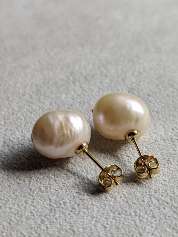 「ＲＥＮＫＡ」baroque pearl , pierces 5枚目の画像