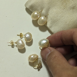 「ＲＥＮＫＡ」baroque pearl , earrings 5枚目の画像